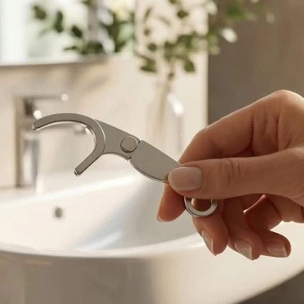 Eelhoe Reusable Stainless Steel Dental Floss Pick Holder