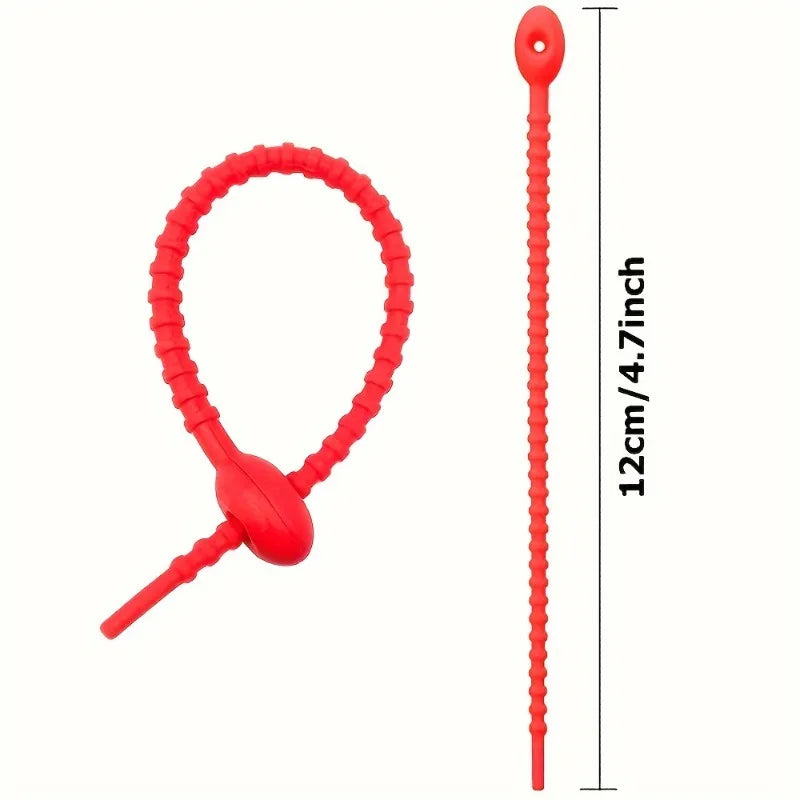 Silicone Reusable Cable Wire Organizer Ties & Cord Winder 5/10 Pcs