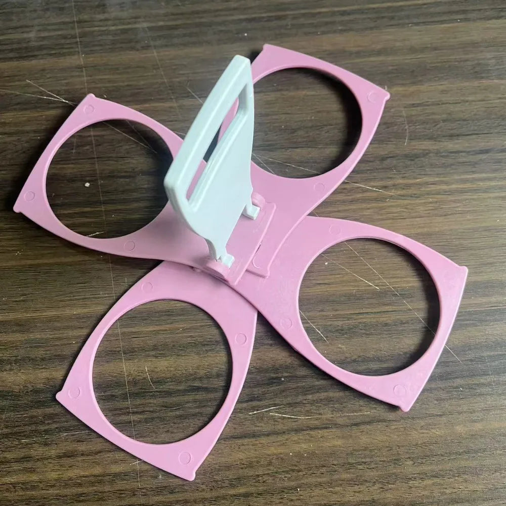Foldable 4-Cup Rotating Carousel Carrier for Camping & Picnics