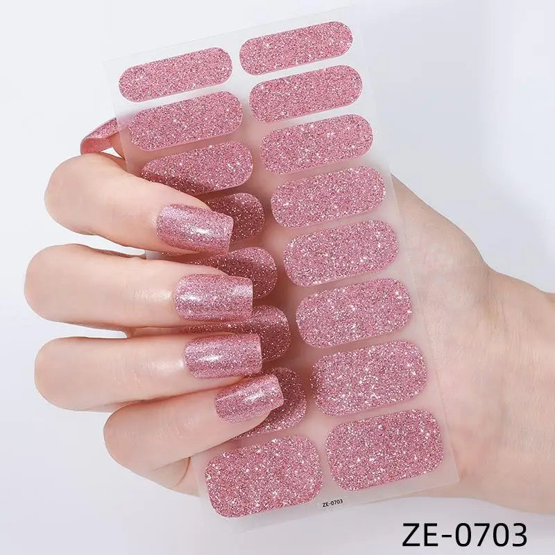 Glitter Self-Adhesive Nail Polish Strips – DIY Nail Wraps