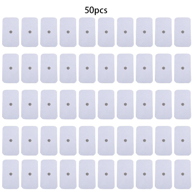 TENS Electrode Pads 30/50/100PCS – Reusable Conductive Gel EMS