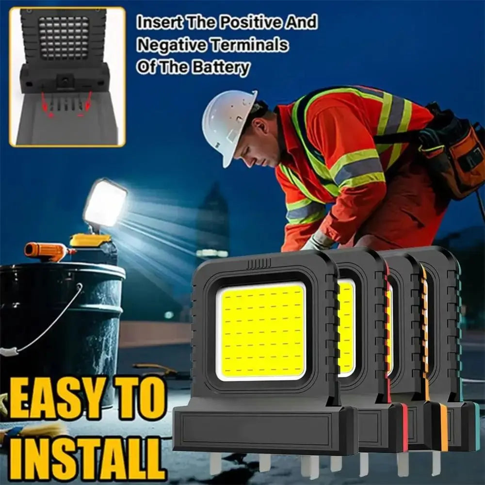 14W Portable LED Work Light for 20V/21V Power Tool Batteries