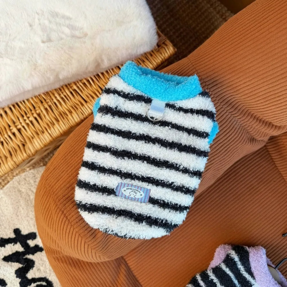 Striped Fleece-Lined Pet Vest for Cats & Dogs | XS–XXL