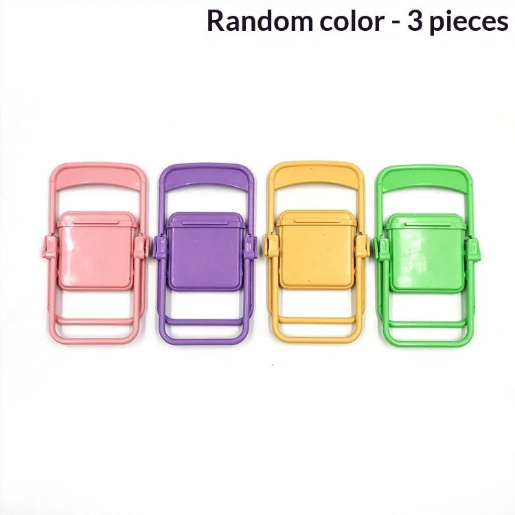 Mini Folding Chair Phone Stand | Cute Portable Desk Holder