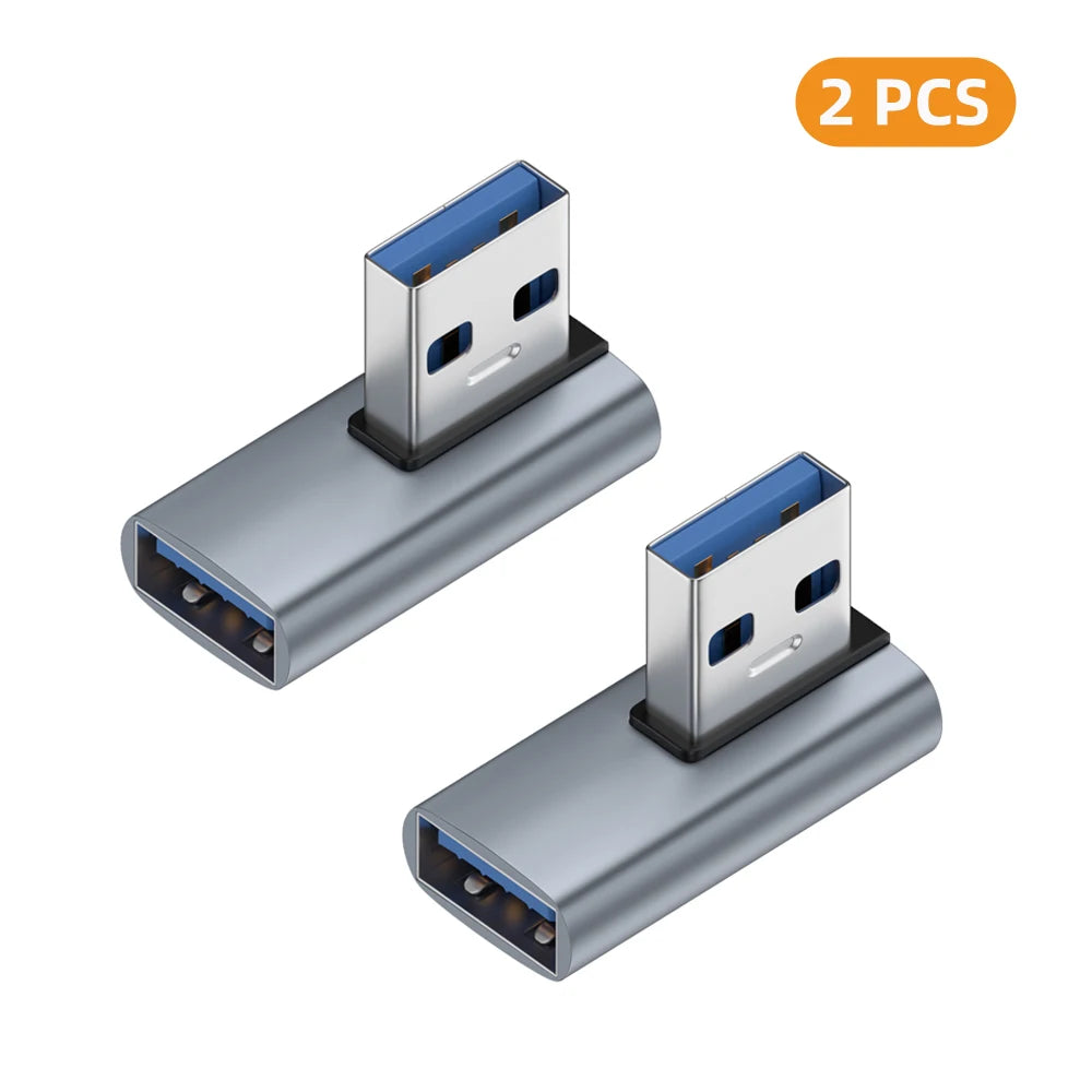 USB-A Female to Male Adapter 90°/180° Angled 10Gbps Converter
