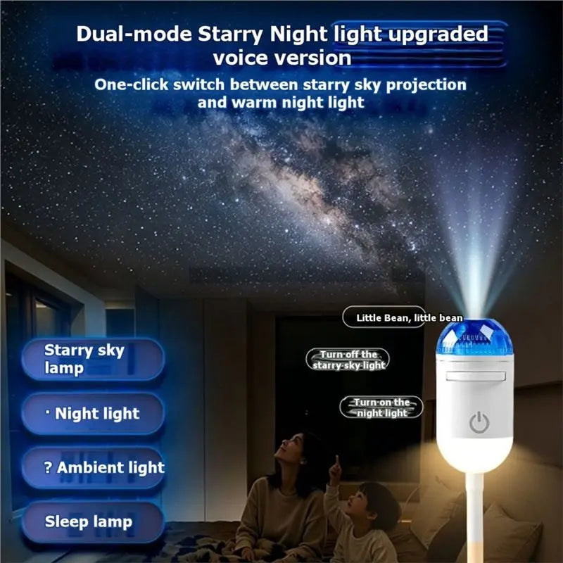 VIBE 2-in-1 USB Star Projector Night Light | Voice Control