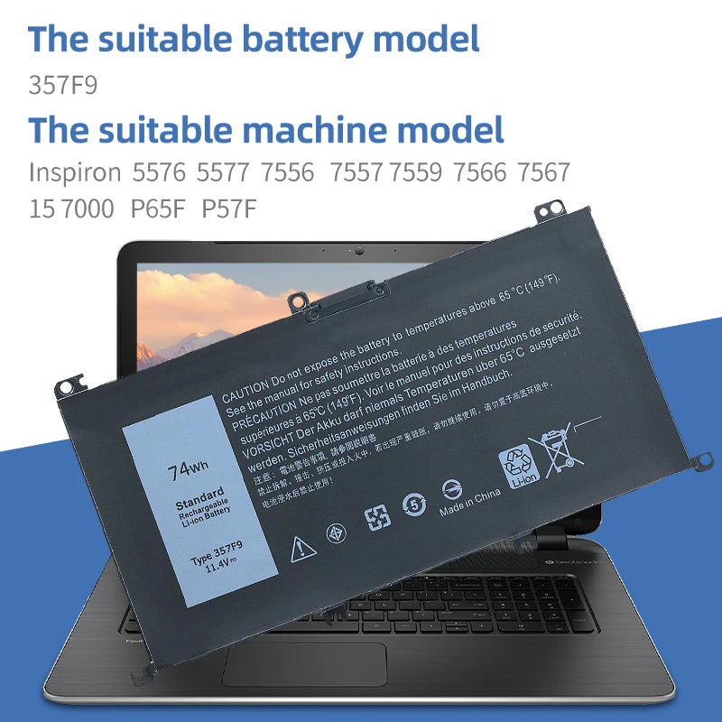 SUOZHAN 357F9 Battery for Dell Inspiron 15 7559 7557 7566 7567