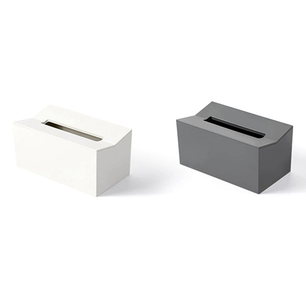 Wall-Mount Tissue Box Cover Napkin Holder White – 4-Pack