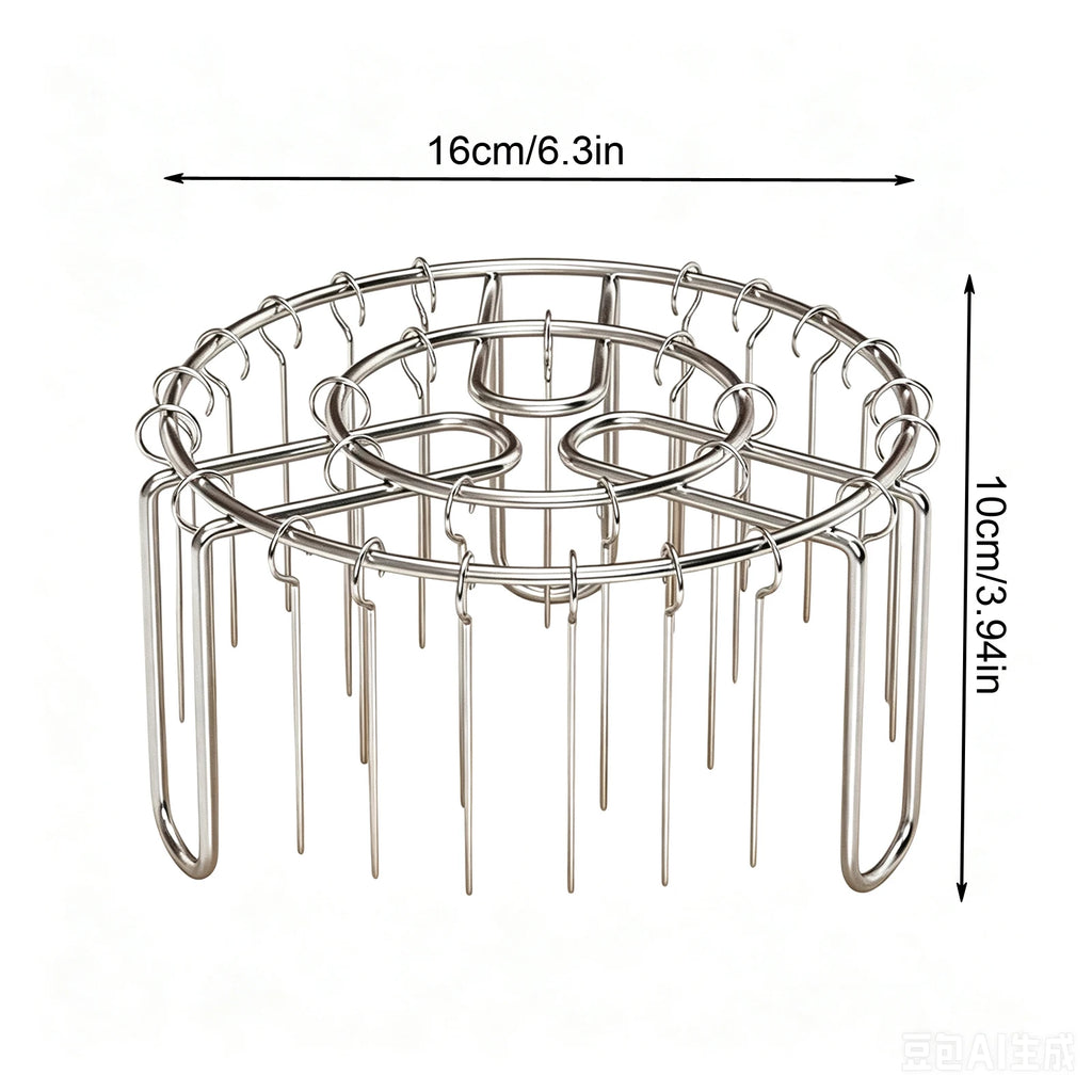 Stainless Steel Vertical BBQ Skewer Rack with 24 Skewers