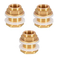 6-Set Solid Brass Bulkhead Fitting 1/2" Female x 3/4" Male
