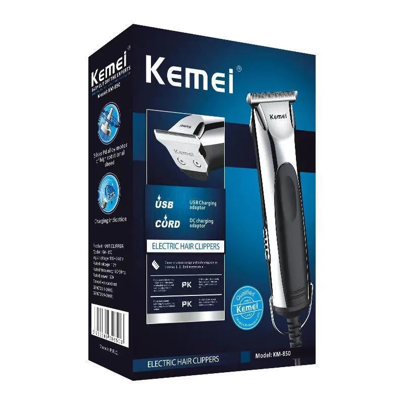 Kemei KM-850 Corded Hair Clipper & Trimmer – Home Haircut Kit