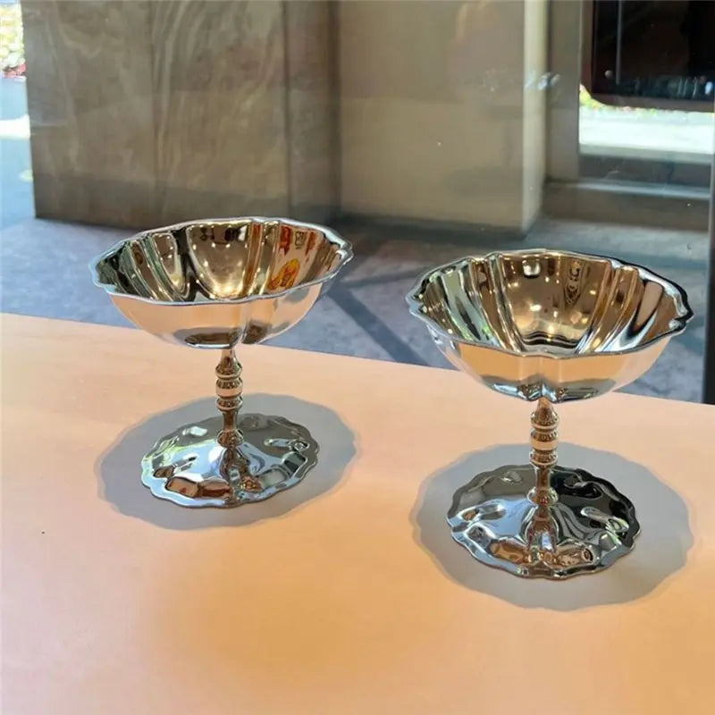 Stainless Steel Retro Footed Dessert Cup – Wedding Centerpiece