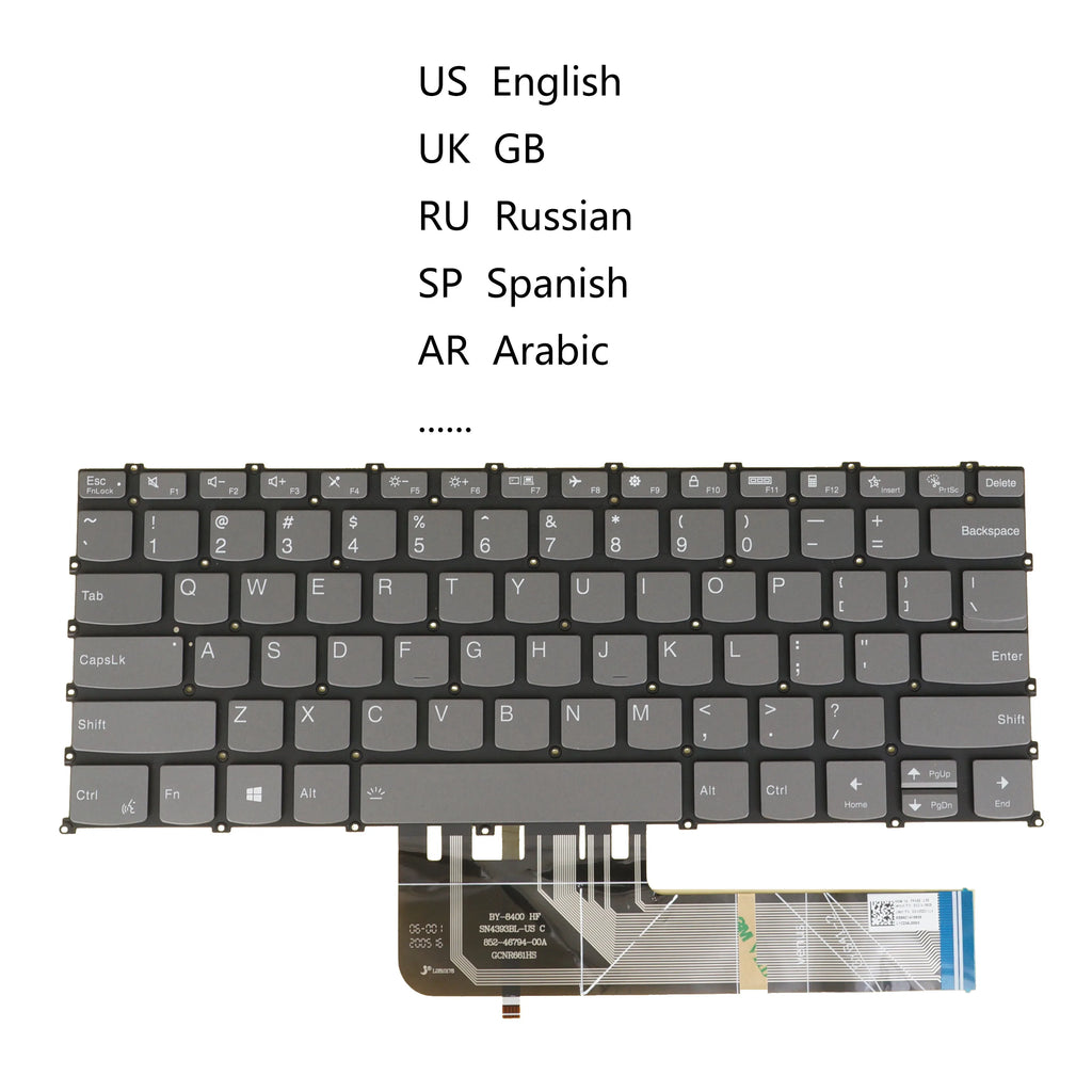 Backlit Keyboard for Lenovo IdeaPad PR4SB LCM19J1 – Multi-Layout