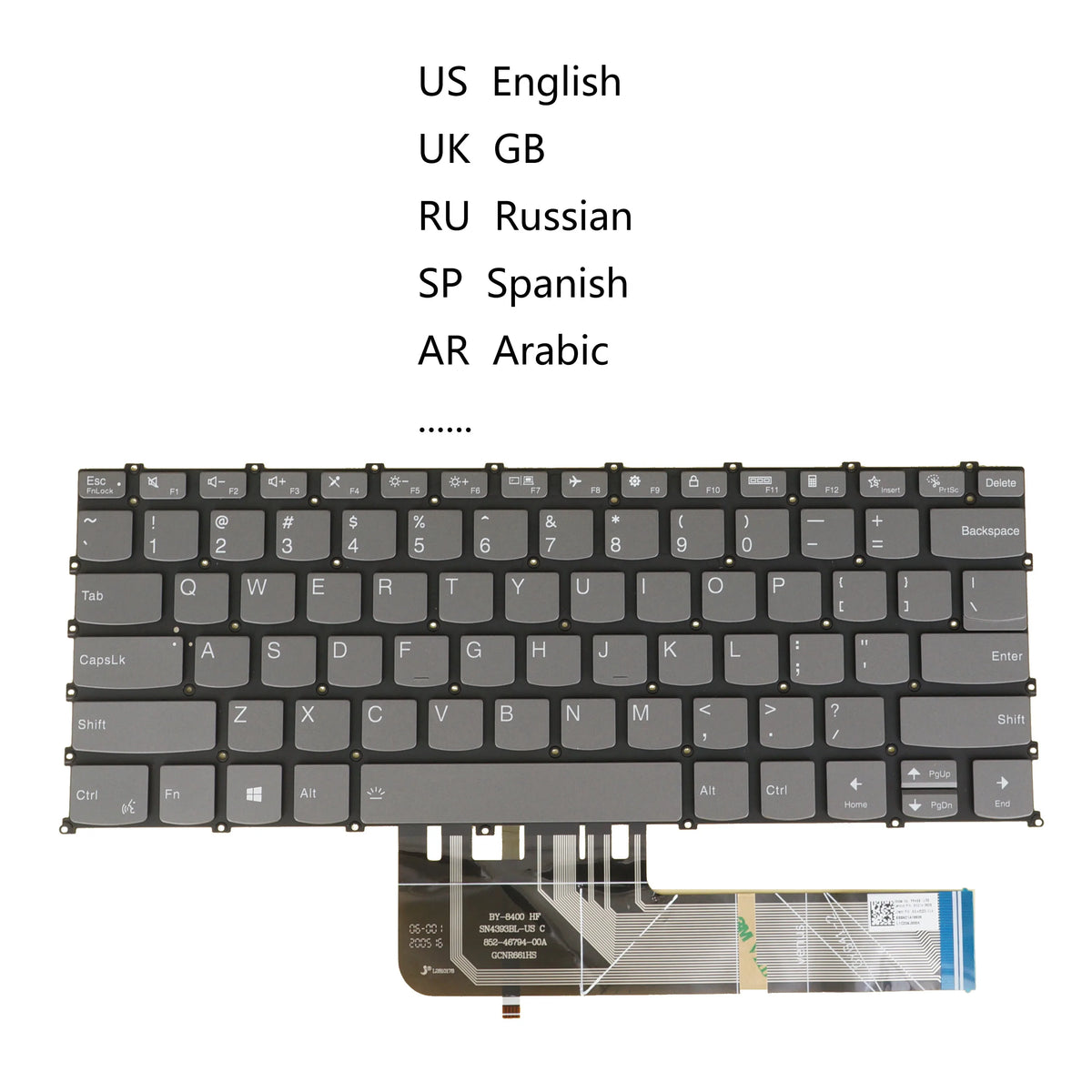 Backlit Keyboard for Lenovo IdeaPad PR4SB LCM19J1 – Multi-Layout