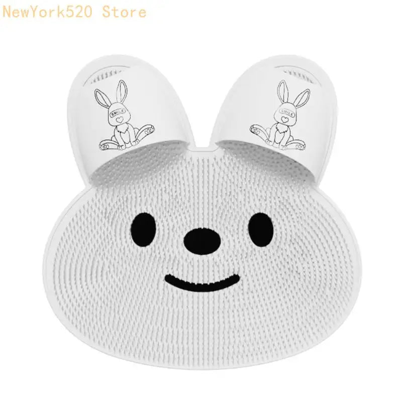 Silicone Foot Scrubber Brush & Massage Mat for Shower