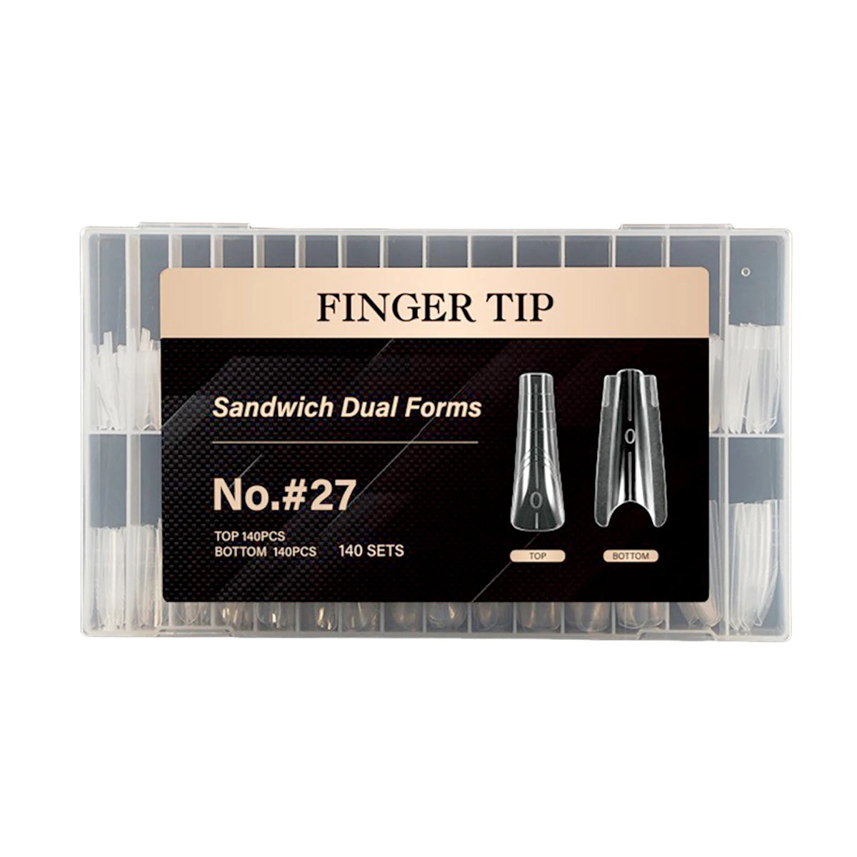 Sandwich Nail Dual Forms – Multi-Size Acrylic Molds for Extensions
