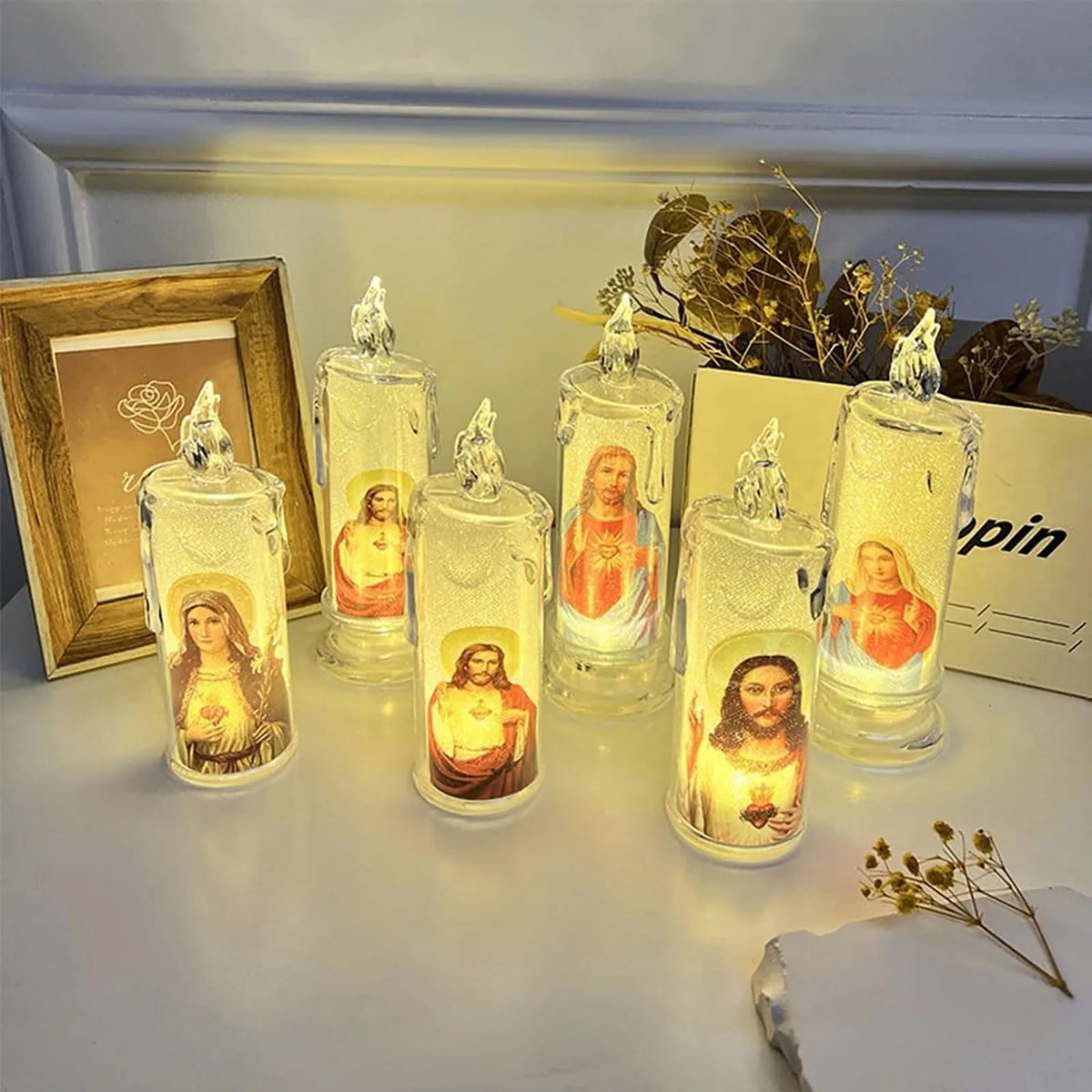 LED Flameless Devotional Prayer Candles – Religious Decor