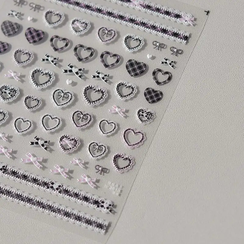 Bow Lace Self-Adhesive Nail Art Stickers – Sweet Heart Decals