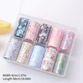Floral Nail Foil Transfer Stickers 50pcs – Flower Nail Wraps