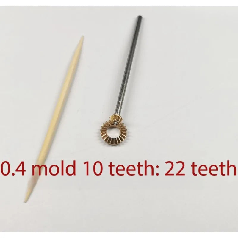 0.4 Module 90° Bevel Gear Set 10T/22T 1:2 Ratio – DIY Model