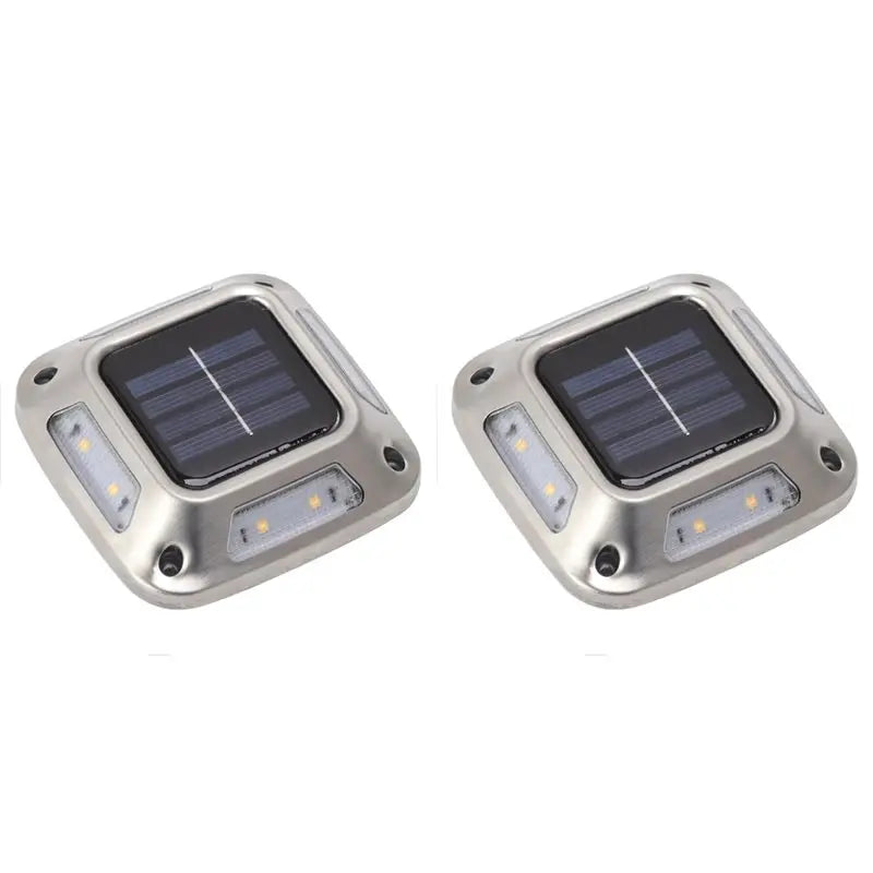 2-Pack LED Solar Ground Lights – Waterproof Outdoor Garden Lamps
