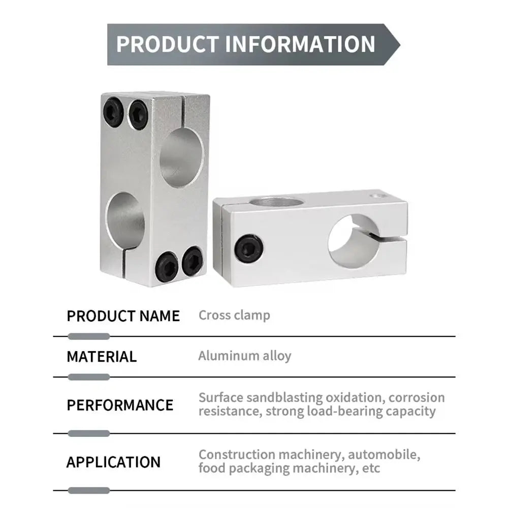 Aluminum Alloy Cross Clamp Optical Axis Pipe Fixing Bracket