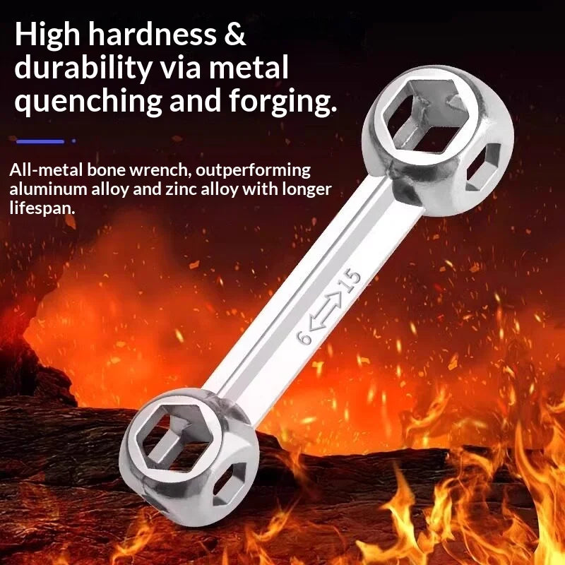 10-in-1 Bone Wrench Hex Socket Spanner | Multi-Size Tool