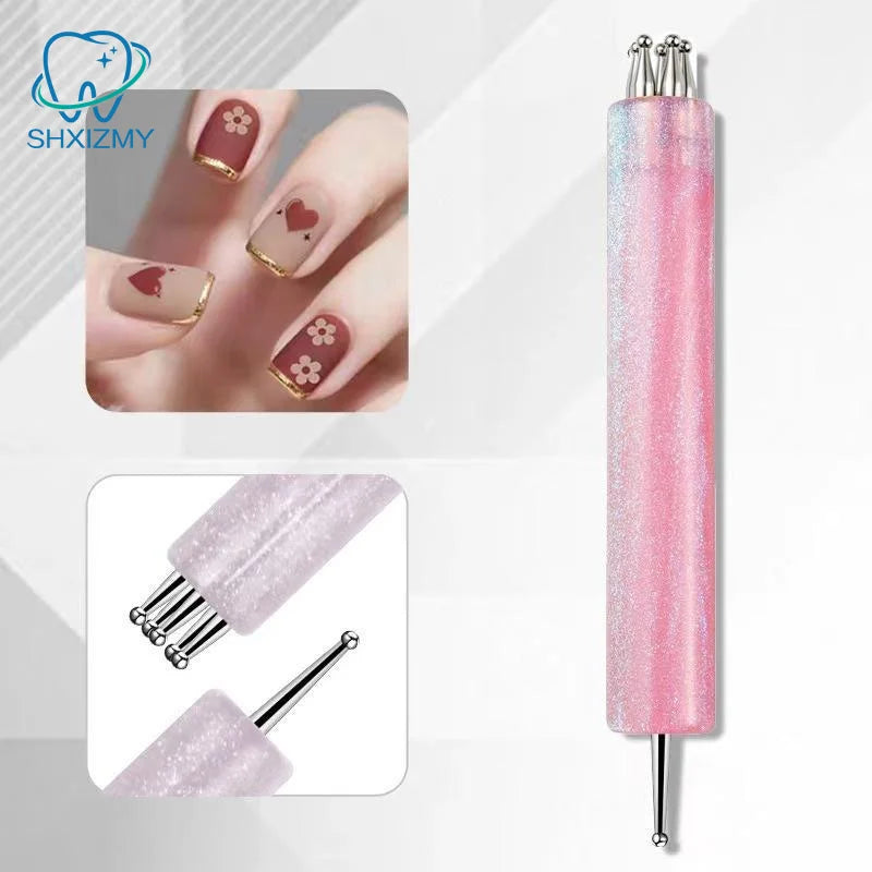 5Pcs Dual-Ended Nail Art Dotting Pen & Liner Brush Set