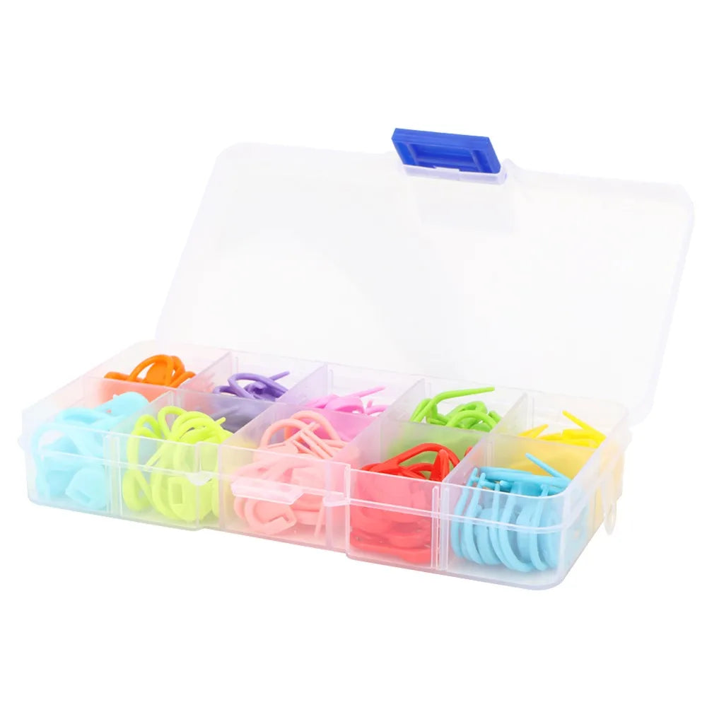 260pcs Locking Knitting Stitch Markers – 10 Colors with Case