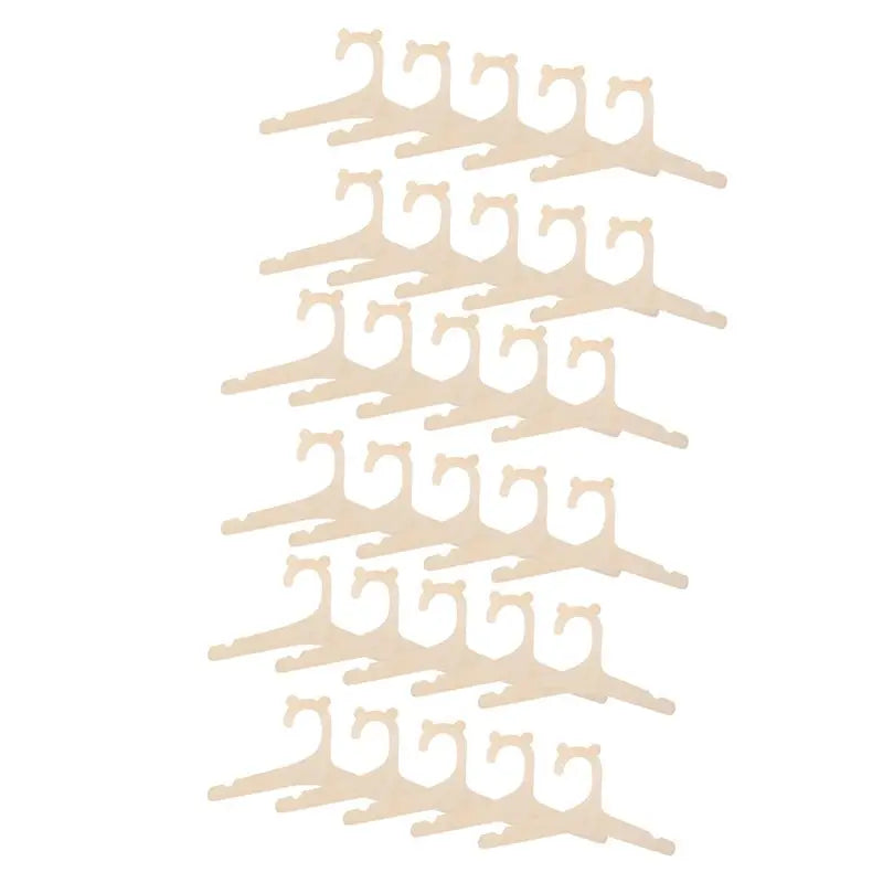 30-Pack Natural Wood Baby Clothes Hangers – Nursery Decor