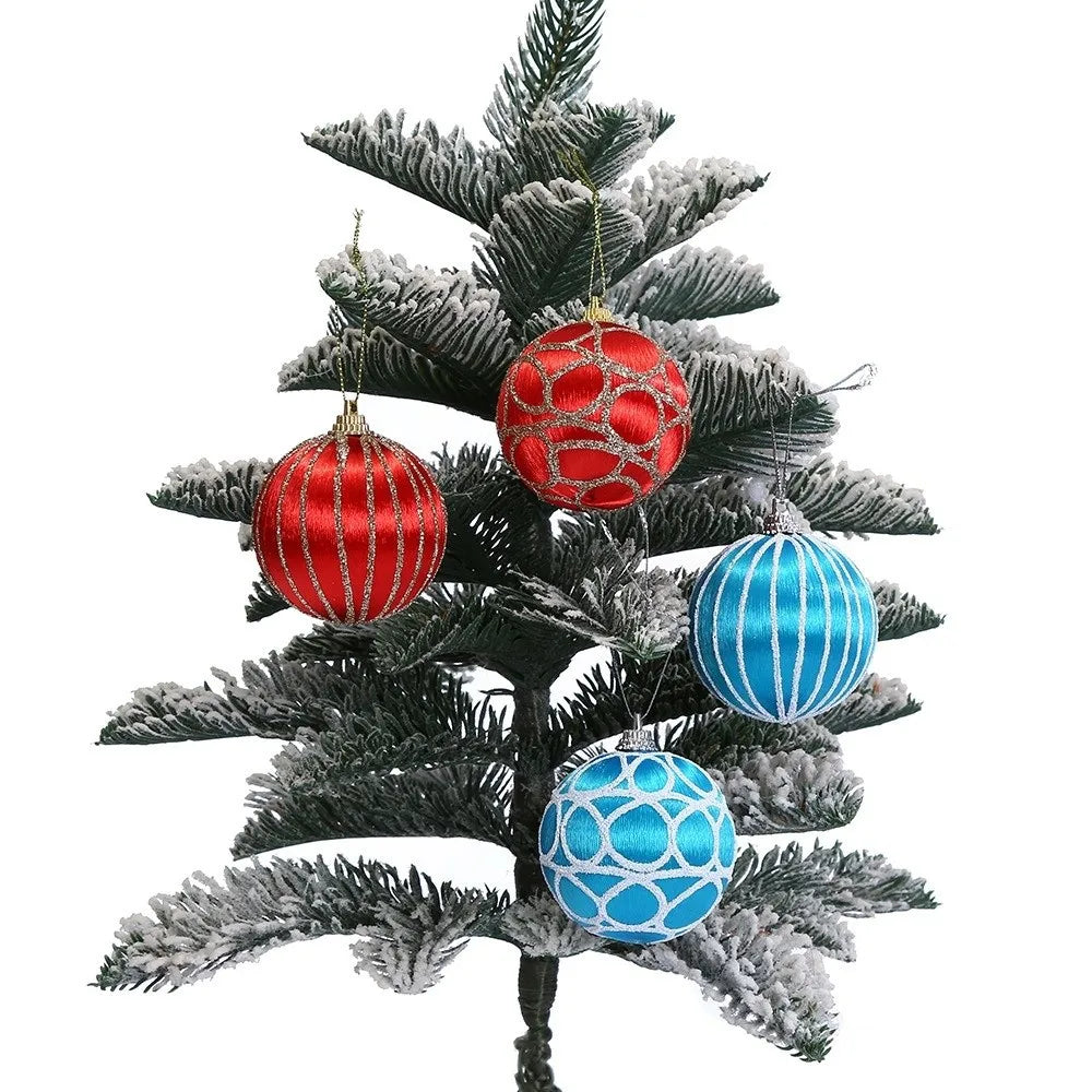 16-Pc Silk Christmas Ball Ornaments Set – 6cm Special-Shaped