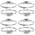 Adjustable Metal Sign Mounting Bracket for Large Poles – 8-Pack