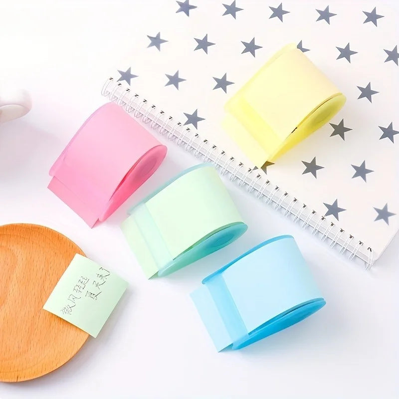 Sticky Notes with Tape Holder – Assorted Pink & Green Colors