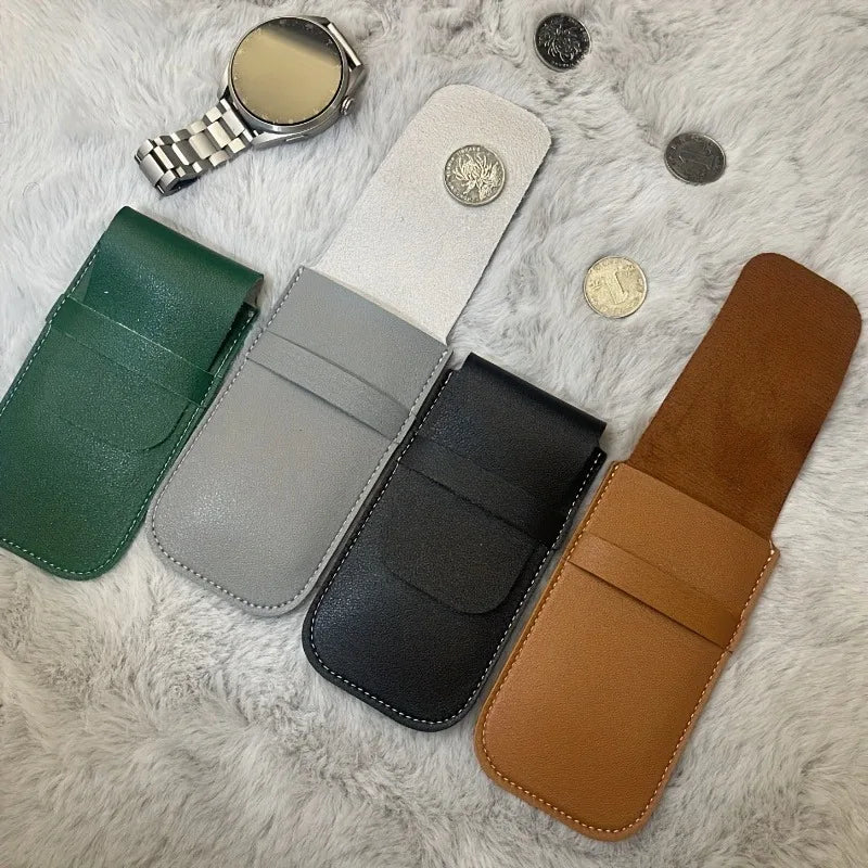 Leather Watch Storage Bag – Portable Protective Travel Case