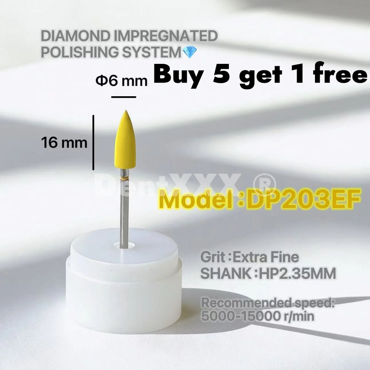 Diamond Rubber Grinding Polisher Heads – Extra Fine Grit