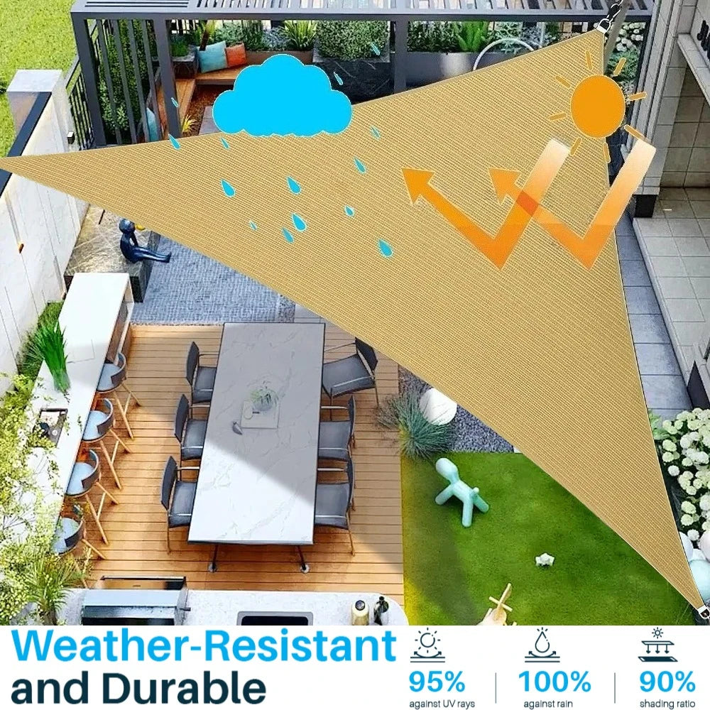 Triangle Sun Shade Sail – Waterproof 95% UV Block Canopy