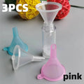 3-Pack Mini Clear Plastic Funnels for Bottles, Perfume & Crafts