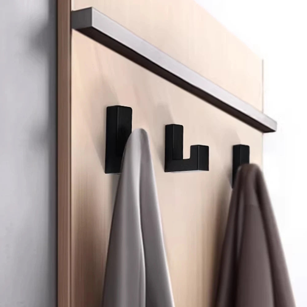 Heavy Duty L-Shape Wall Coat Hook – Matte Black Zinc Alloy