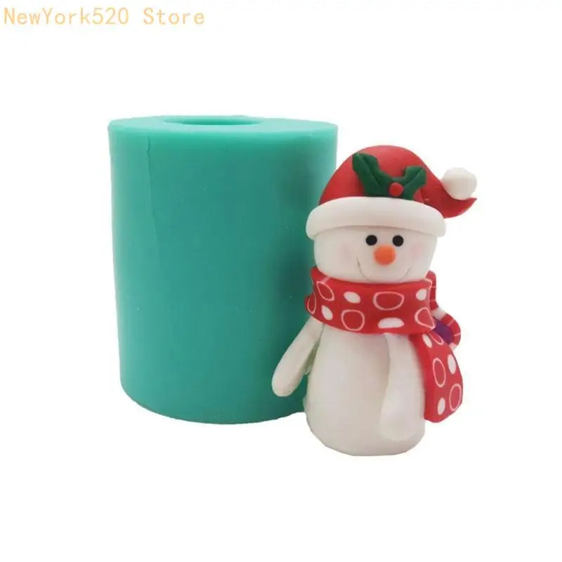 3D Snowman Silicone Mold – Christmas Resin, Cake & Candy DIY