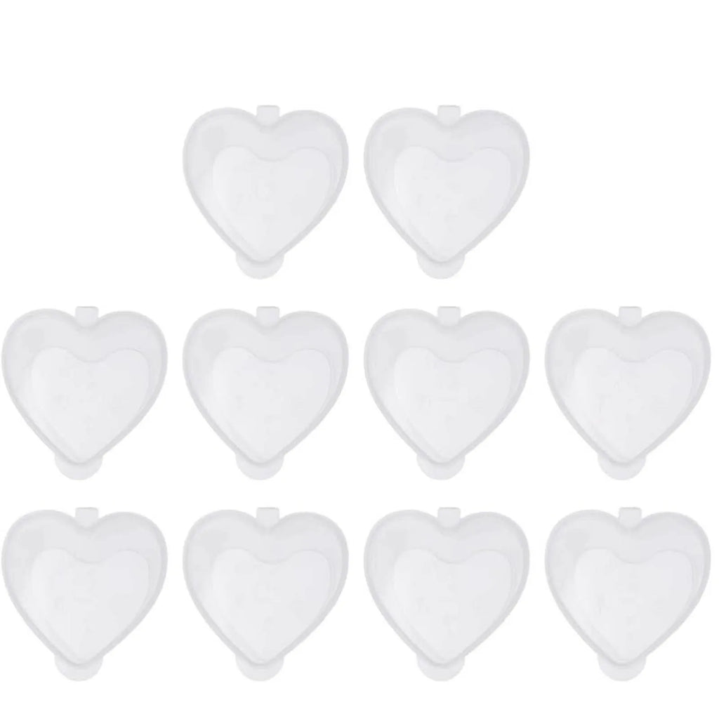 50-Pack Heart Shaped Clear Dessert Cups with Lids 20ml
