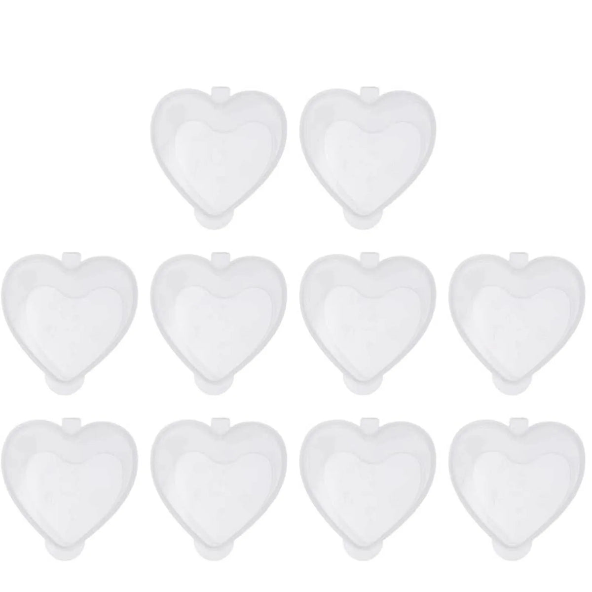 50-Pack Heart Shaped Clear Dessert Cups with Lids 20ml