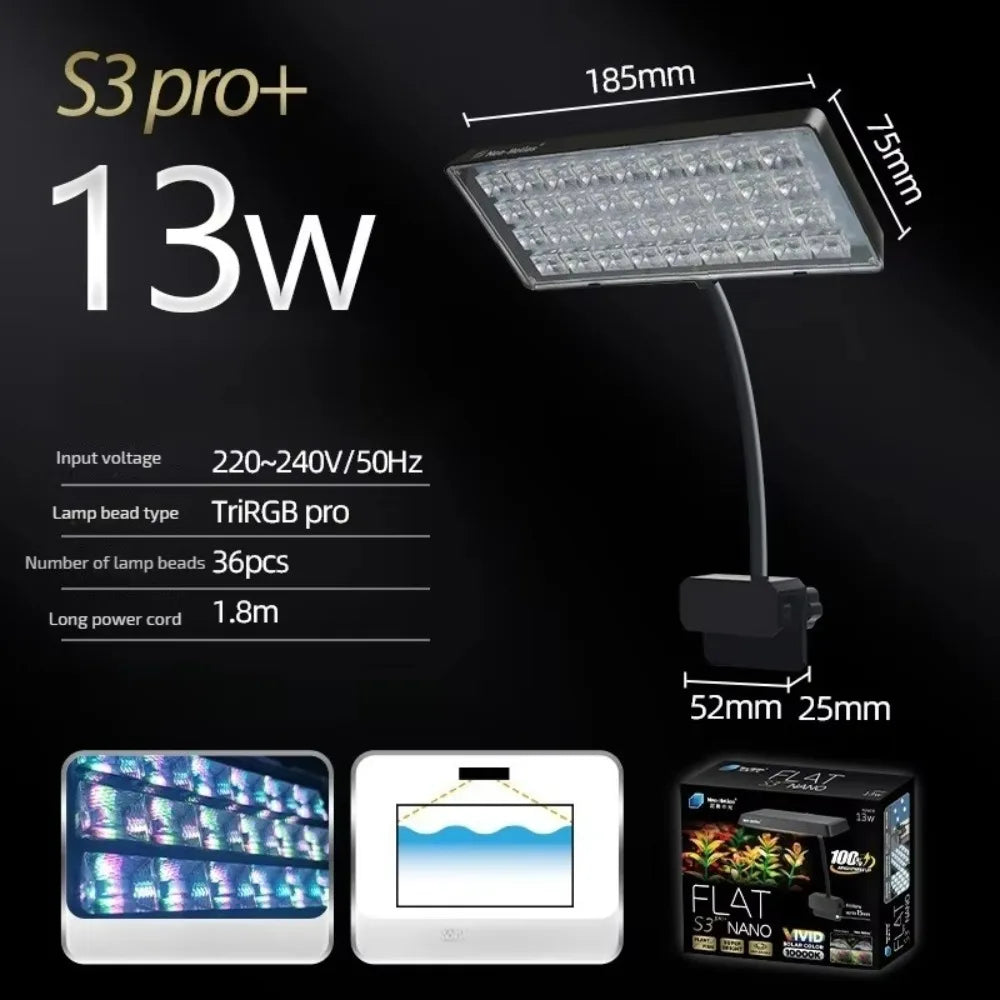 Super Slim RGB LED Aquarium Light Clip-On Fish Tank Lamp