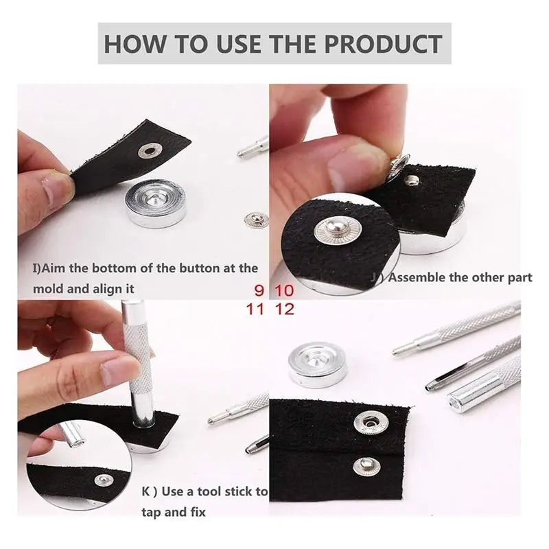 Leather Working Kit – Snap Fastener, Prong Punch & Storage Box