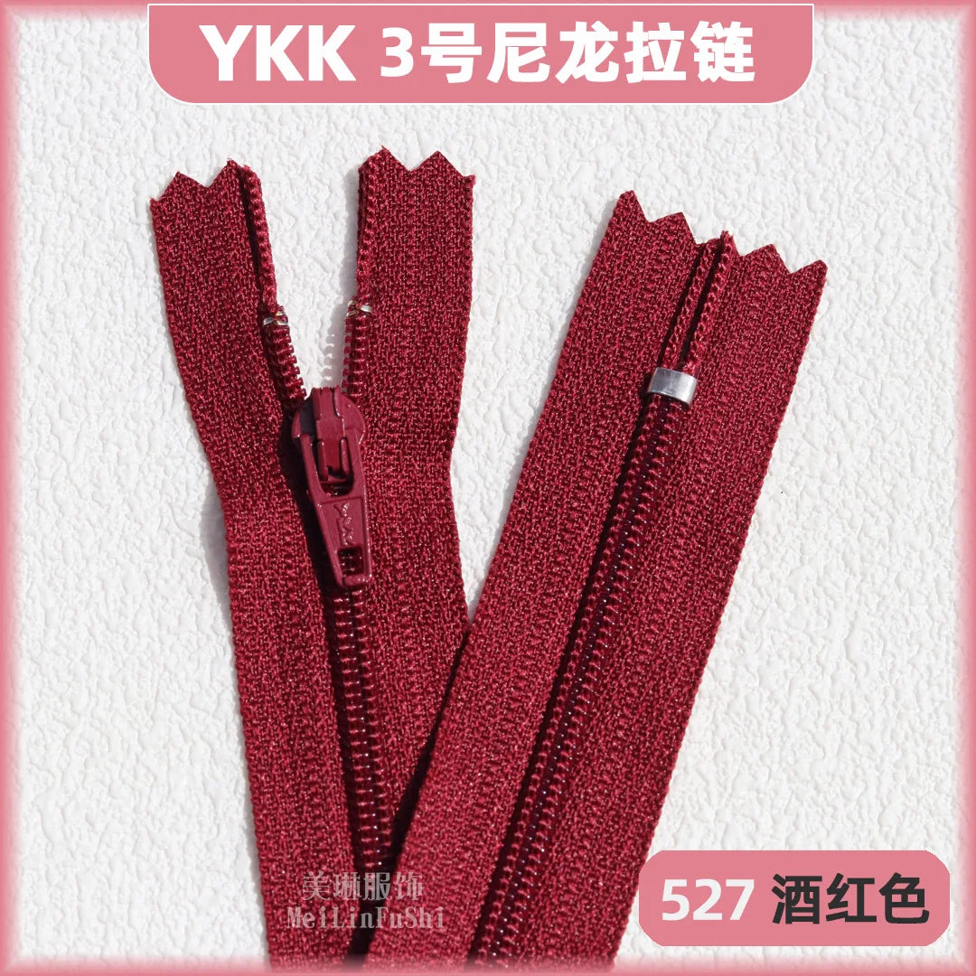 YKK3 Nylon Invisible Zippers 18cm – 30/50/100 Pack