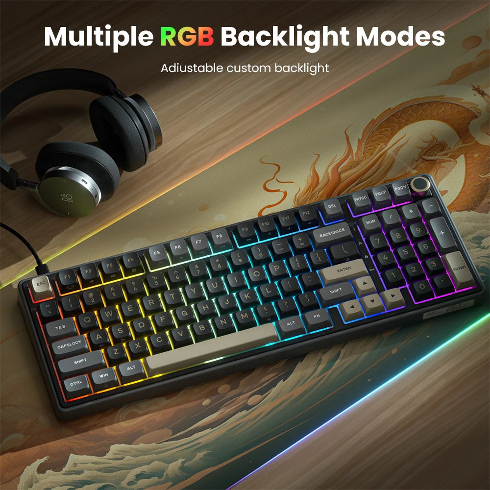 RK R98Pro 98-Key Gasket Mechanical Keyboard RGB Hot-Swap