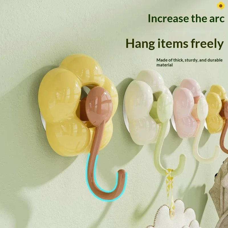 3-Pack Flower Suction Cup Hooks – No-Drill Reusable Hangers
