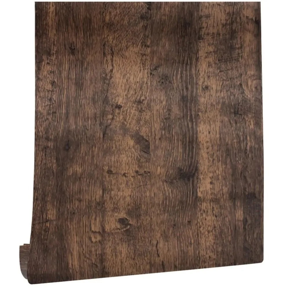 Vintage Wood Grain Self-Adhesive Wallpaper 45x300cm Vinyl