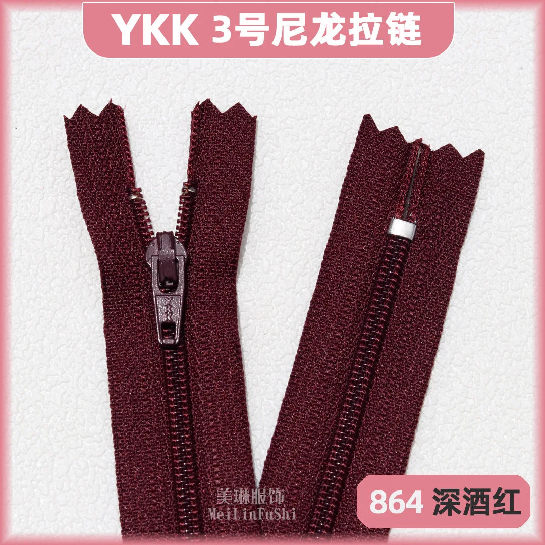 YKK3 Nylon Invisible Zippers 18cm – 30/50/100 Pack