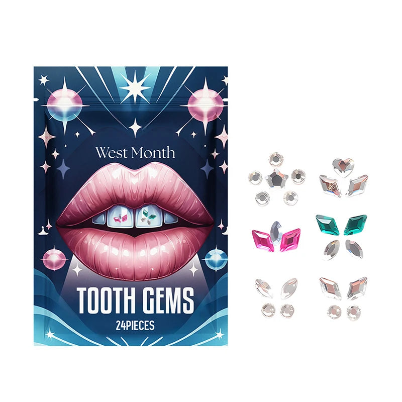 24pcs Dental Crystal Rhinestones – Tooth Gems Smile Decoration