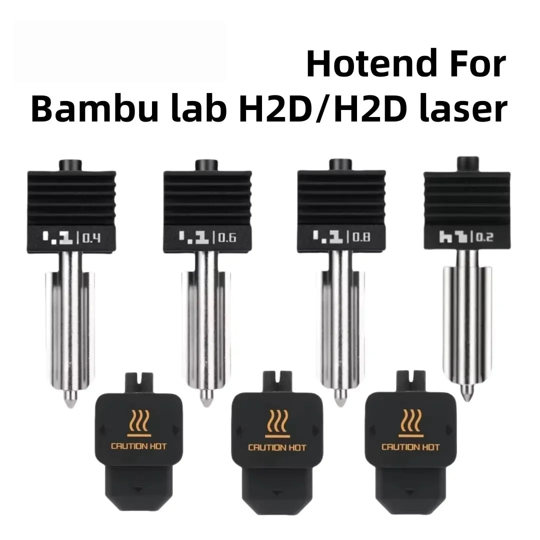 Bambu Lab H2D Hotend Kit – Hardened & Stainless 0.2–0.8mm